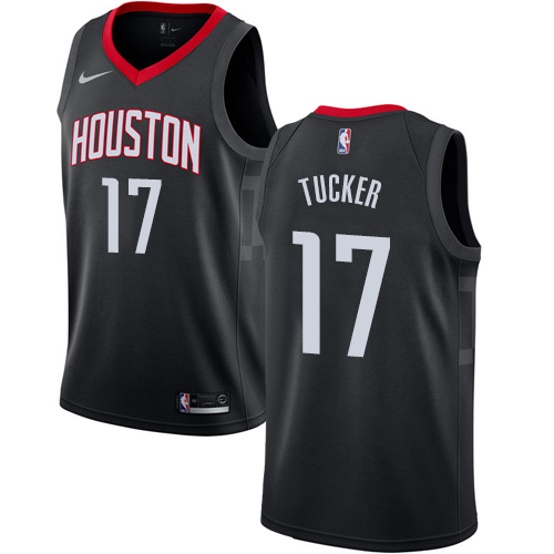 Houston Rockets #17 PJ Tucker Black Swingman Statement Edition Jersey Mens