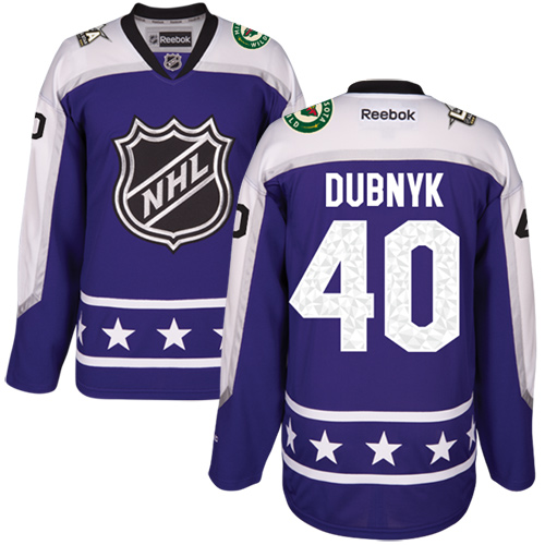 Minnesota Wild #40 Devan Dubnyk Purple 2017 All-Star Central Division Women's Stitched Jersey Womens