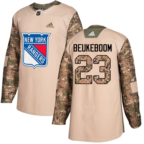 Adidas New York Rangers #23 Jeff Beukeboom Camo Authentic 2017 Veterans Day Stitched Jersey Men's