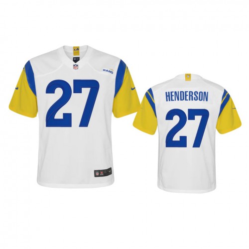 Los Angeles Los Angeles Rams #27 Darrell Henderson Youth Alternate Game Jersey - White Youth