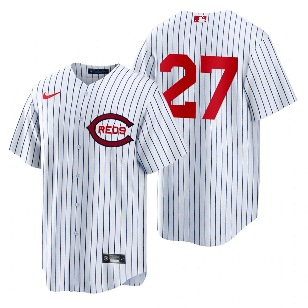 Cincinnati Reds #27 Jake Fraley Men's 2022 Field Of Dreams Game Jersey - White