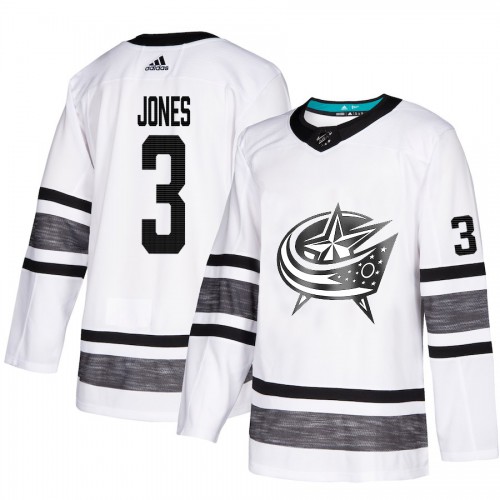Adidas Columbus Blue Jackets #3 Seth Jones White Authentic 2019 All-Star Stitched Jersey Men's