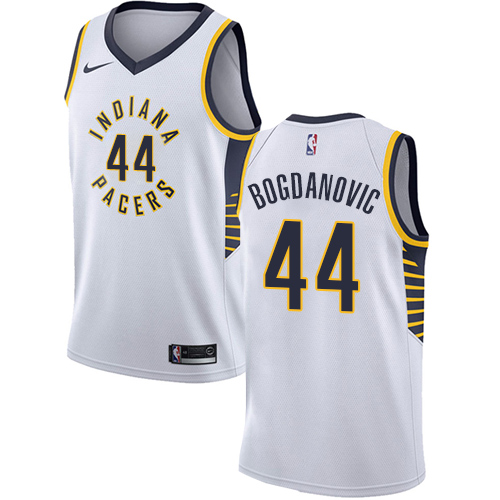 Indiana Pacers #44 Bojan Bogdanovic White Swingman Association Edition Jersey Mens