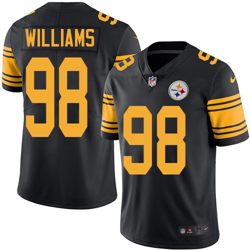 Pittsburgh Steelers #98 Vince Williams Black Men's Stitched Limited Rush Jersey Men's