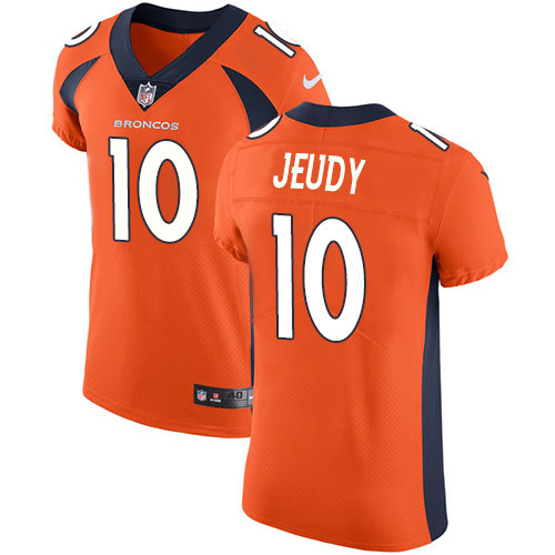 Broncos #10 Jerry Jeudy Orange Team Color Men's Stitched Vapor Untouchable Elite Jersey
