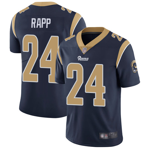 Los Angeles Rams #24 Taylor Rapp Navy Blue Team Color Men's Stitched Vapor Untouchable Limited Jersey Men's