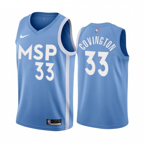 Minnesota Timberwolves #33 Robert Covington Mens Unveil 2019-20 City Edition Swingman Jersey Blue Mens