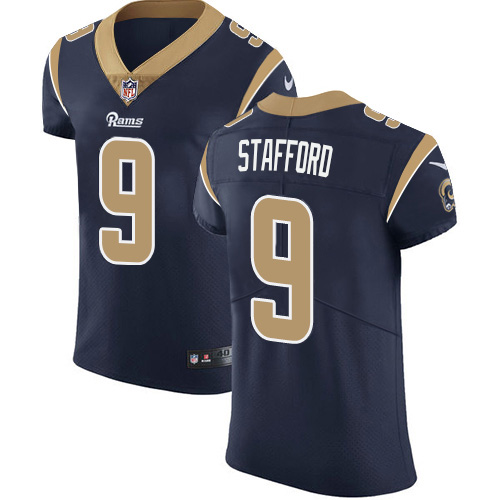 Los Angeles Rams #9 Matthew Stafford Navy Blue Team Color Men's Stitched Vapor Untouchable Elite Jersey