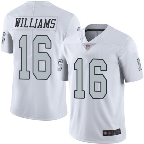 Las Vegas Raiders #16 Tyrell Williams White Men's Stitched Limited Rush Jersey Men's
