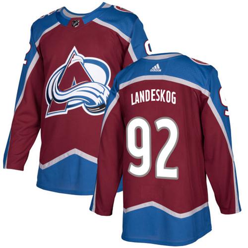 Adidas Colorado Avalanche #92 Gabriel Landeskog Burgundy Home Authentic Stitched Youth Jersey Youth
