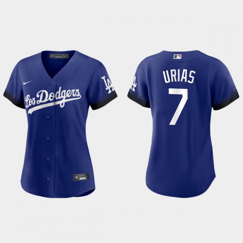 Los Angeles Los Angeles Dodgers #7 Julio Urias Women's 2021 City Connect Jersey Royal Womens