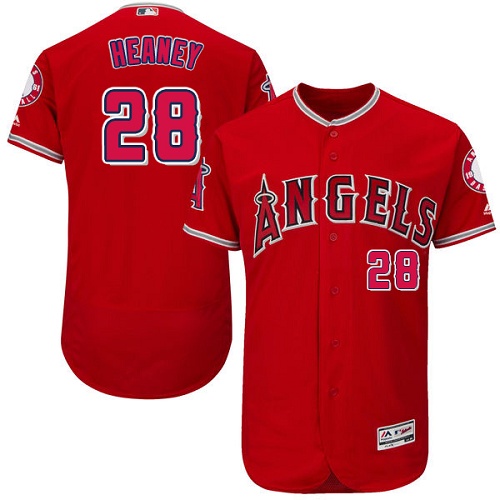 Los Angeles Angels of Anaheim #28 Andrew Heaney Red Flexbase Authentic Collection Stitched Jersey Men's