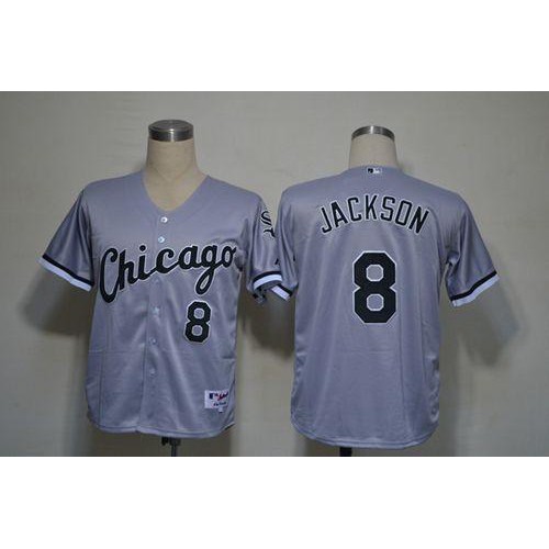 Chicago White Sox #8 Bo Jackson Grey Stitched Jersey Men's