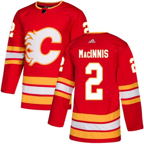 Adidas Calgary Flames #2 Al MacInnis Red Alternate Authentic Stitched Jersey Men's