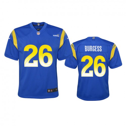 Los Angeles Los Angeles Rams #26 Terrell Burgess Youth Game Jersey - Royal Youth
