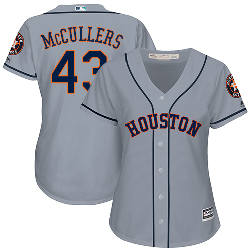 Houston Astros #43 Lance McCullers Grey Road Women's Stitched Jersey Womens