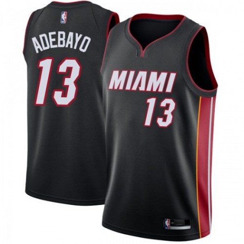 Miami Heat #13 Bam Adebayo Black Swingman Icon Edition Jersey Mens