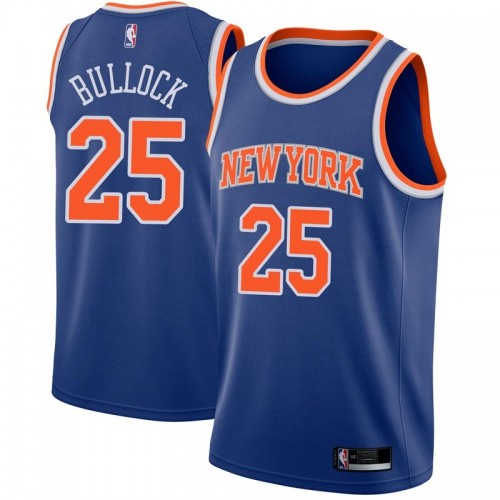 New York Knicks #25 Reggie Bullock Blue Youth Swingman Icon Edition Jersey Youth