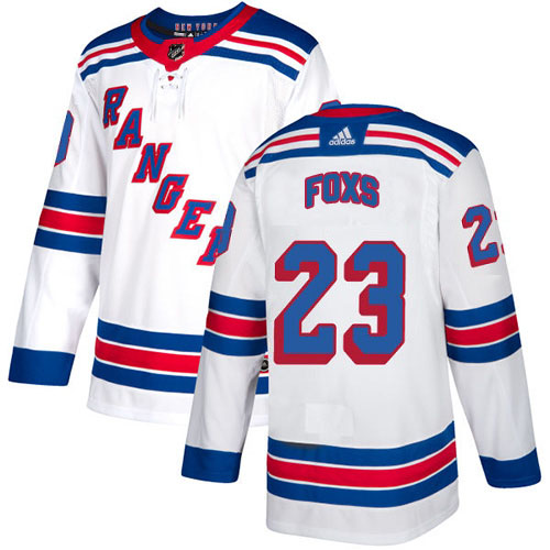 Adidas New York Rangers #23 Adam Foxs White Road Authentic Stitched Youth Jersey Youth