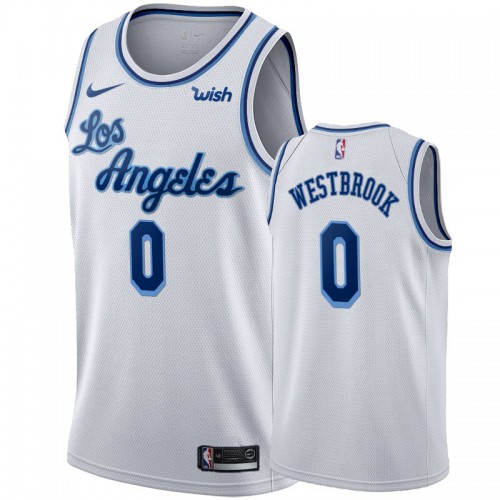 Los Angeles Lakers #0 Russell Westbrook Womens White 2019-20 Hardwood Classic Edition Stitched Jersey Womens