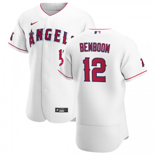 Los Angeles Los Angeles Angels #12 Anthony Bemboom Men's White Home 2020 Authentic Player Jersey Men's