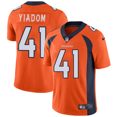Denver Broncos #41 Isaac Yiadom Orange Team Color Men's Stitched Vapor Untouchable Limited Jersey Men's