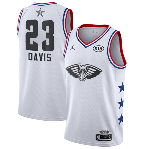 New Orleans Pelicans #23 Anthony Davis White Youth Jordan Swingman 2019 All-Star Game Jersey Youth