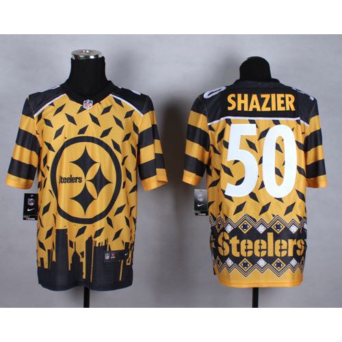 Pittsburgh Steelers #50 Ryan Shazier Gold Men's Stitched Elite Noble Fashion Jersey Men's