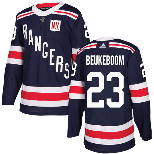 Adidas New York Rangers #23 Jeff Beukeboom Navy Blue Authentic 2018 Winter Classic Stitched Jersey Men's