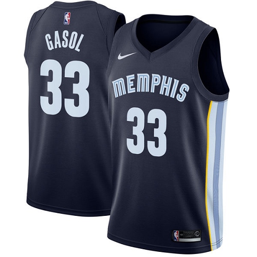Memphis Grizzlies #33 Marc Gasol Navy Blue Youth Swingman Icon Edition Jersey Youth