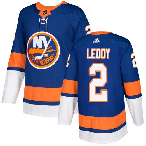 Adidas New York Islanders #2 Nick Leddy Royal Blue Home Authentic Stitched Jersey Men's