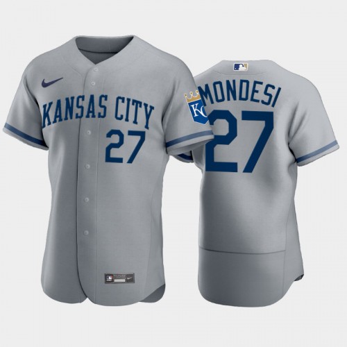 Kansas City Kansas City Royals #27 Adalberto Mondesi Men's 2022 Authentic Gray Jersey Men's