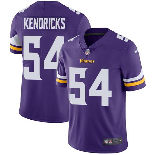Minnesota Vikings #54 Eric Kendricks Purple Team Color Youth Stitched Vapor Untouchable Limited Jersey Youth