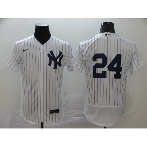 New York New York Yankees #24 Gary Sanchez Men's White Navy Home 2020 Authentic Player Jersey Men's