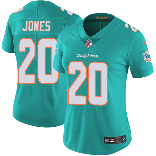 Miami Dolphins #20 Reshad Jones Aqua Green Team Color Women's Stitched Vapor Untouchable Limited Jersey Womens