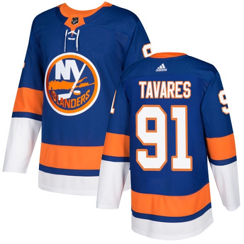 Adidas New York Islanders #91 John Tavares Royal Blue Home Authentic Stitched Jersey Men's