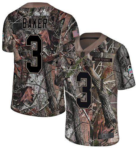 Cardinals #3 Budda Baker Camo Youth Stitched Limited Rush Realtree Jersey