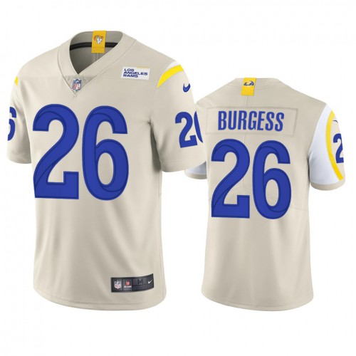Los Angeles Los Angeles Rams #26 Terrell Burgess Men's Vapor Limited Jersey - Bone Men's