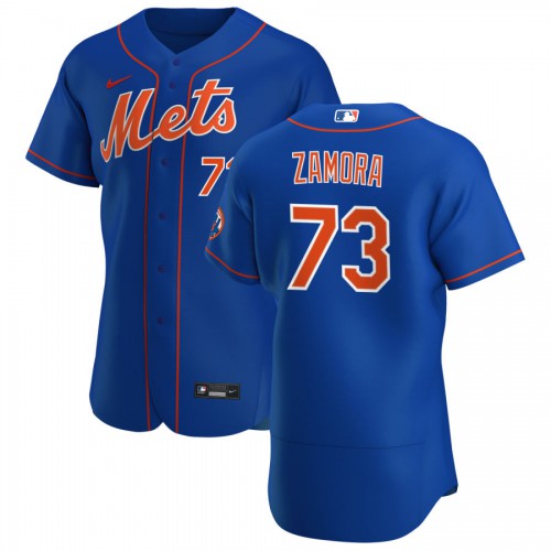 New York New York Mets #73 Daniel Zamora Men's Royal Alternate 2020 Authentic Player Jersey Men's
