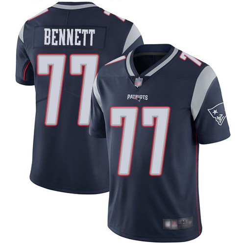 New England Patriots #77 Michael Bennett Navy Blue Team Color Men's Stitched Vapor Untouchable Limited Jersey Men's