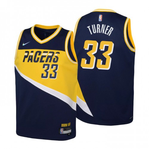 Indiana Indiana Pacers #33 Myles Turner Youth Navy 2021/22 Swingman Jersey - City Edition Youth