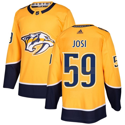 Adidas Nashville Predators #59 Roman Josi Yellow Home Authentic Stitched Youth Jersey Youth
