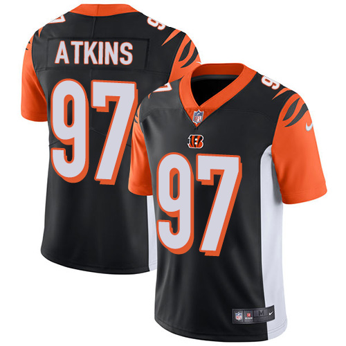 Cincinnati Bengals #97 Geno Atkins Black Team Color Youth Stitched Vapor Untouchable Limited Jersey Youth