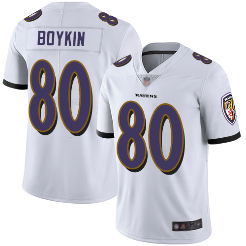 Baltimore Ravens #80 Miles Boykin White Youth Stitched Vapor Untouchable Limited Jersey Youth
