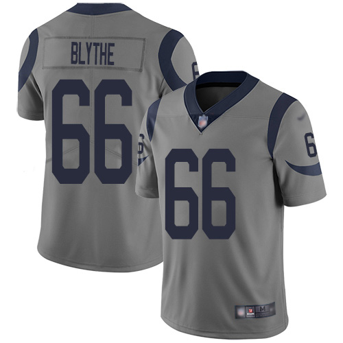 Los Angeles Rams #66 Austin Blythe Gray Youth Stitched Limited Inverted Legend Jersey Youth