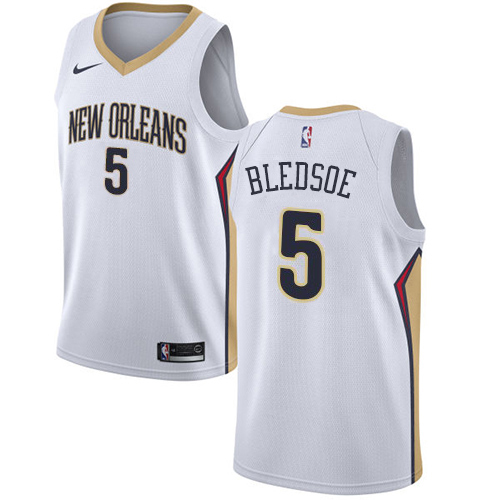 New Orleans Pelicans #5 Eric Bledsoe White Swingman Association Edition Jersey Mens