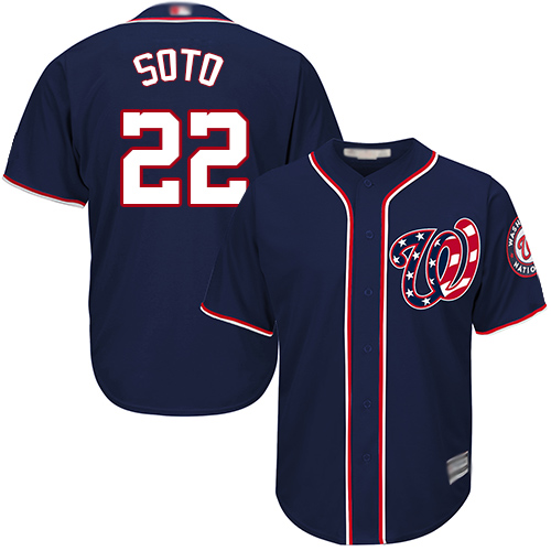 Washington Nationals #22 Juan Soto Blue Cool Base Stitched Youth Jersey Youth