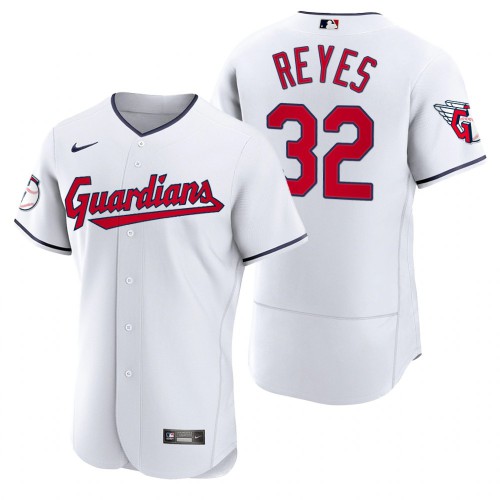 Cleveland Guardians #32 Franmil Reyes White Men's 2022 Authentic Home Jersey Men's
