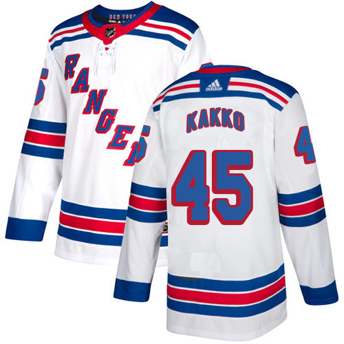 Adidas New York Rangers #45 Kappo Kakko White Road Authentic Stitched Youth Jersey Youth