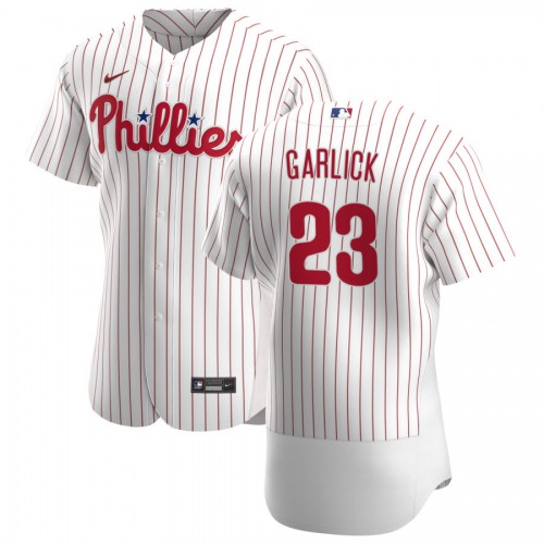 Philadelphia Philadelphia Phillies #23 Kyle Garlick Men's White Home 2020 Authentic Player Jersey Men's